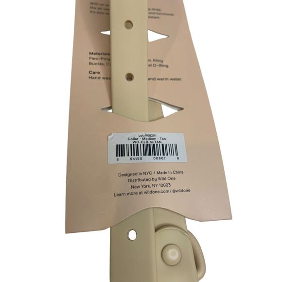 Medium Wild One Dog Collar All Weather Durable Flex-Poly Tan  12-15 inches - Picture 10 of 11